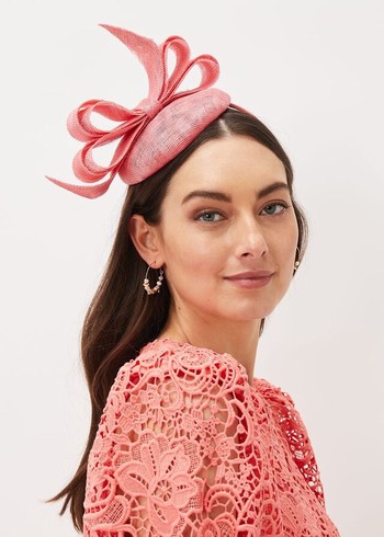 Phase Eight Bow Detail Pillbox Fascinator Hats Pink Australia | DM1659720